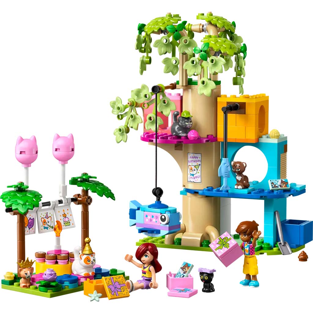 imagen de LEGO® Friends: Fiesta de cumpleaños de gatitos y casa en el árbol para gatos (42666) 3