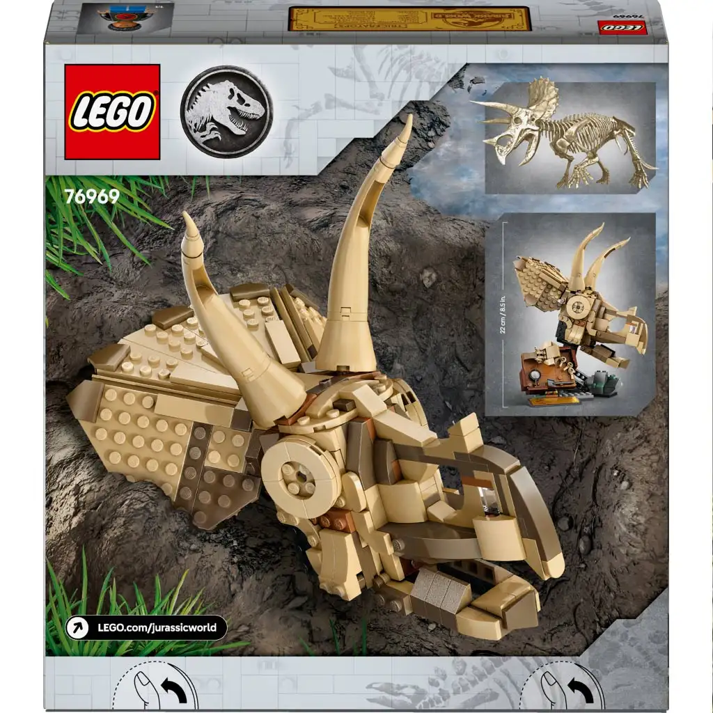 imagen de LEGO® Jurassic World: Restos de dinosaurios - Cráneo de Triceratops (76969) 5