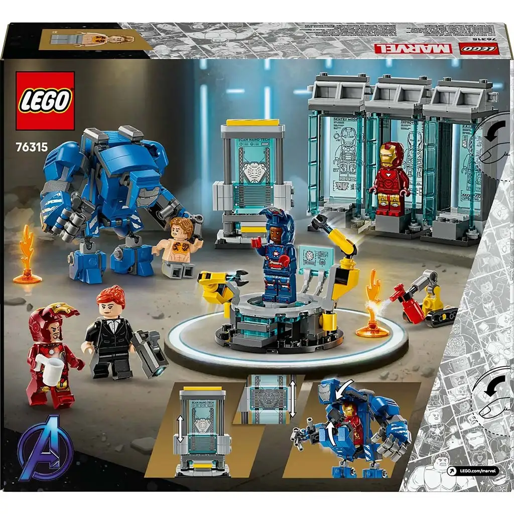 imagen de LEGO® Marvel: El laboratorio de Iron Man: Sala de armaduras (76315) 2