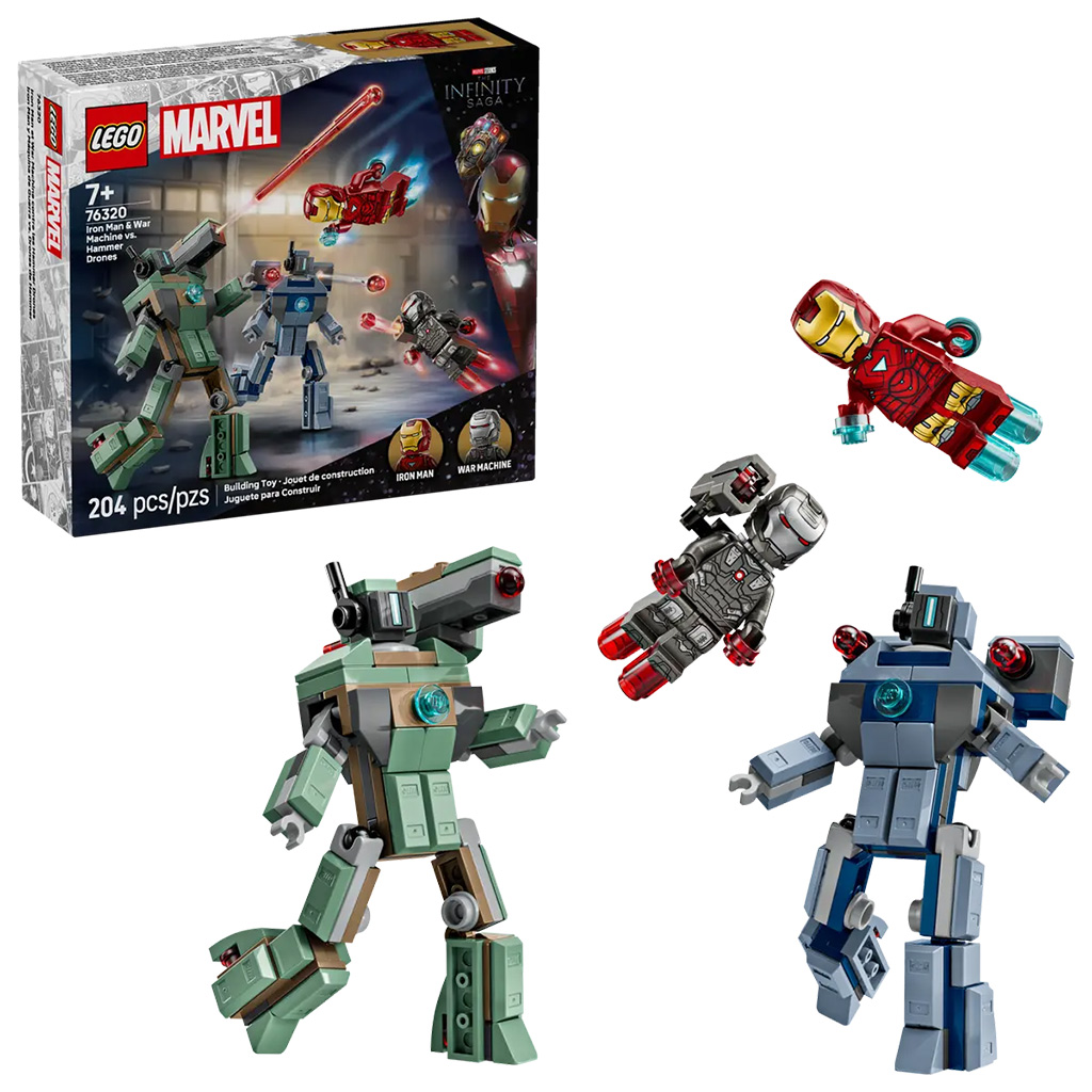 imagen de LEGO® Marvel: Iron Man y War Machine vs. Hammer Drones (76320) 1