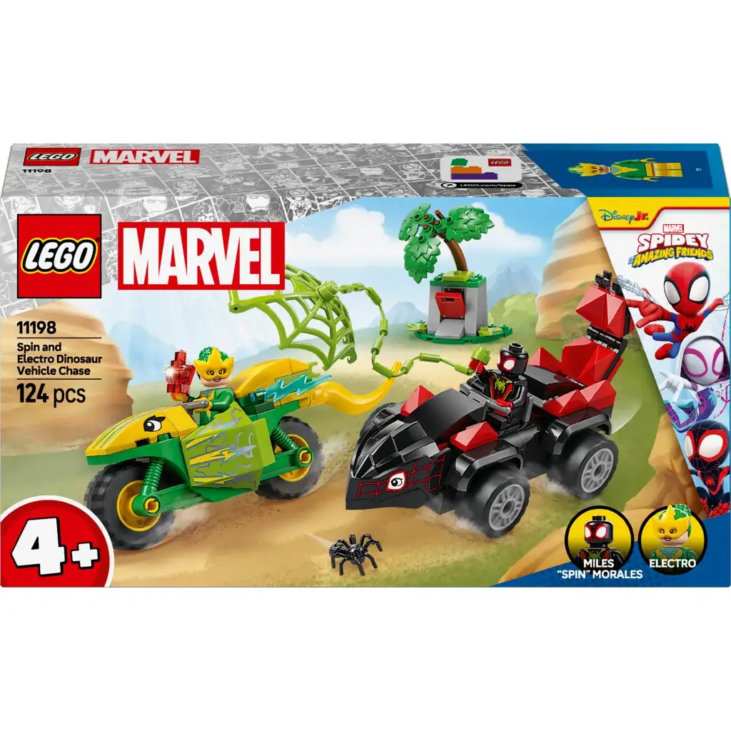 imagen de LEGO® Marvel: Spin y Electro - Persecución en el vehículo dinosaurio (11198) 1