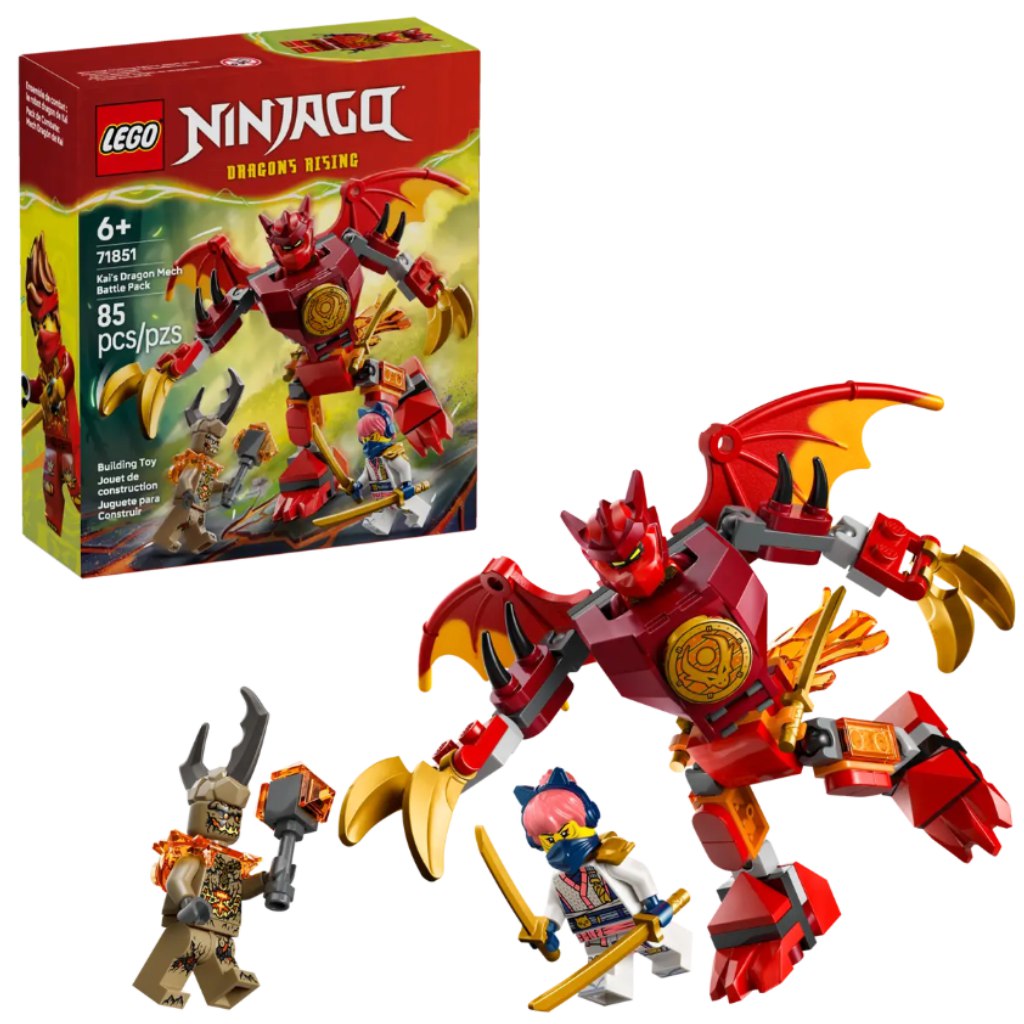 imagen de LEGO® Ninjago: Armadura de dragón de Kai, paquete de combate (71851) 1