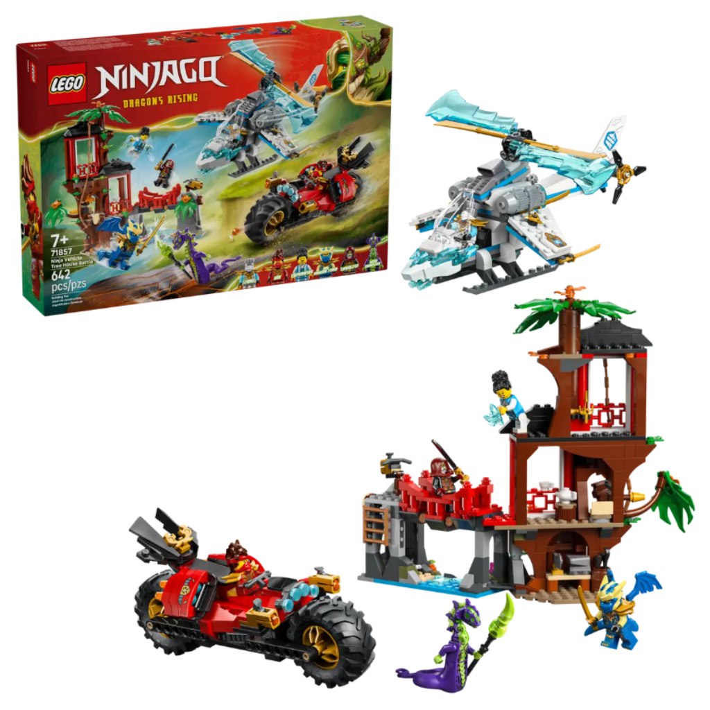 imagen de LEGO® Ninjago: Batalla de vehículos ninja en la casa en los árboles (71857) 1