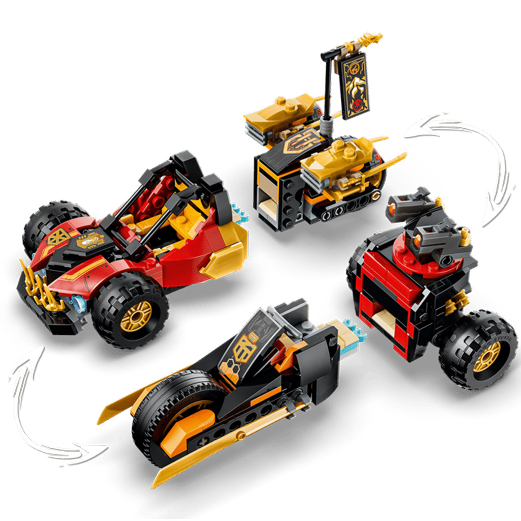imagen de LEGO® Ninjago: Vehículos combinables de Kai y Cole (71864) 4