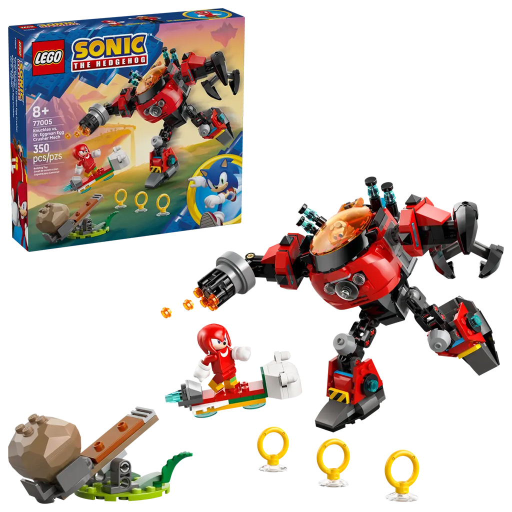 imagen de LEGO® Sonic the Hedgehog™: Knuckles vs. Dr. Eggman Robot triturador de huevos (77005) 1