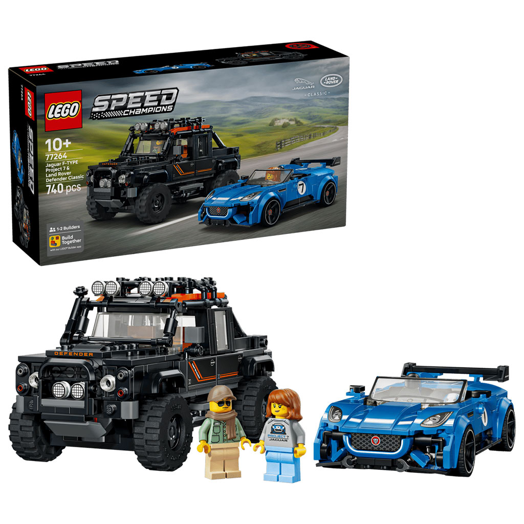 imagen de LEGO® Speed Champions: Jaguar Project 7 y Land Rover Defender (77264) 1