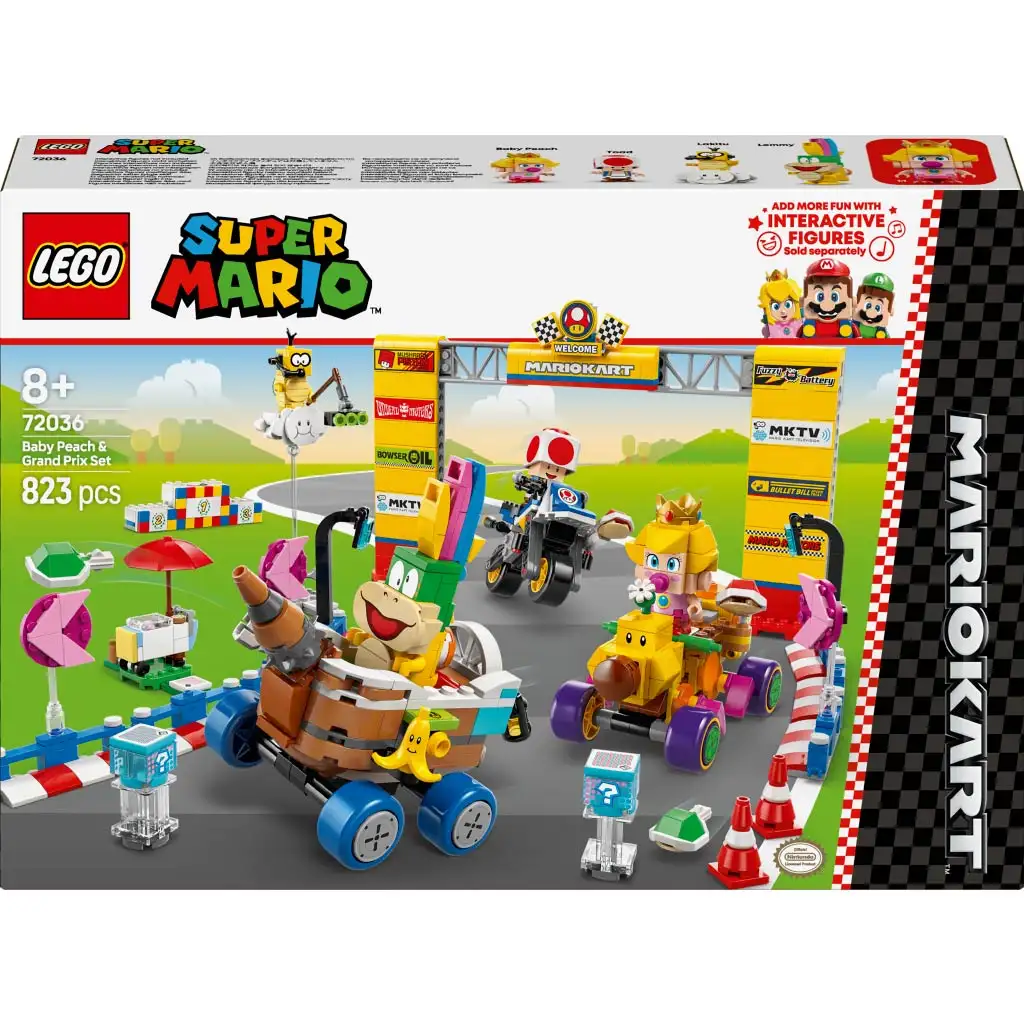 imagen de LEGO® Super Mario™: Mario Kart™ - Baby Peach y el set Grand Prix (72036) 1