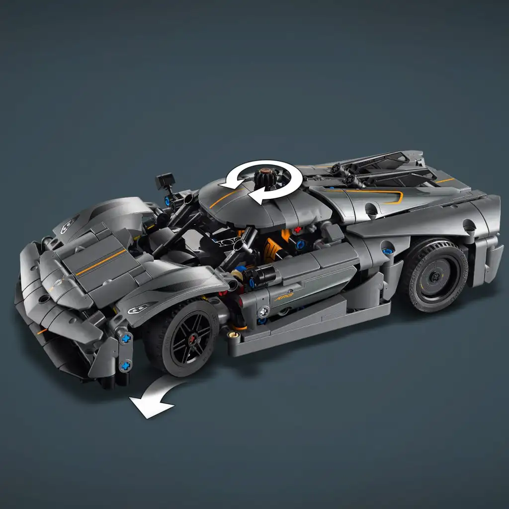 imagen de LEGO® Technic: Koenigsegg Jesko Absolut coche hiper gris (42173) 6