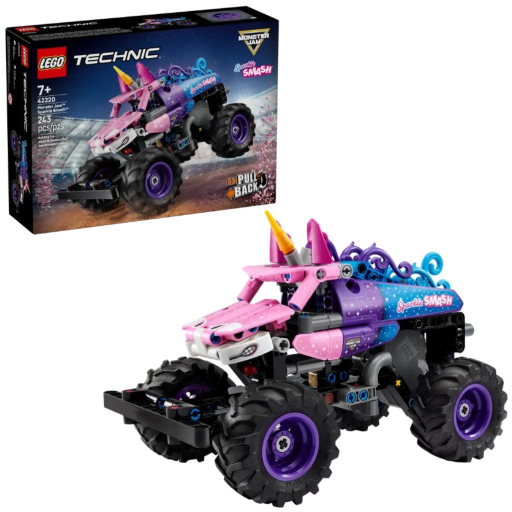 imagen de LEGO® Technic: Monster Jam™ Sparkle Smash™ - Coche de retroceso (42220) 1