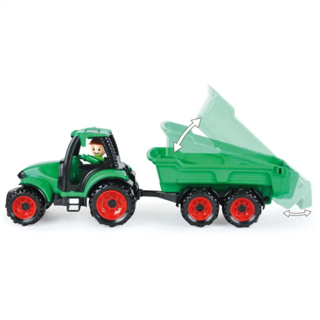 imagen de LENA: Camiónes tractor con remolque y figura 36cm 3