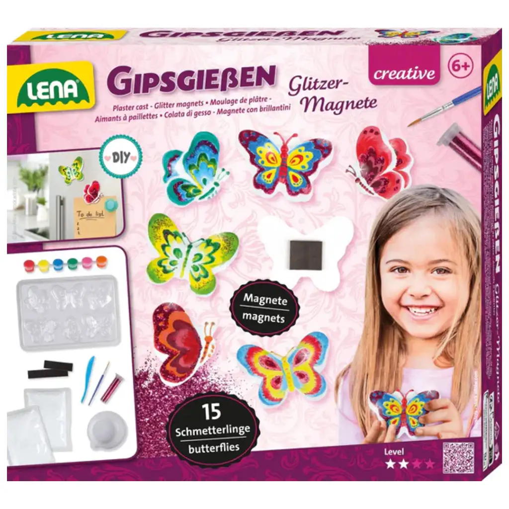 imagen de LENA: Juego de moldeado de yeso de mariposas y creación de imanes 1