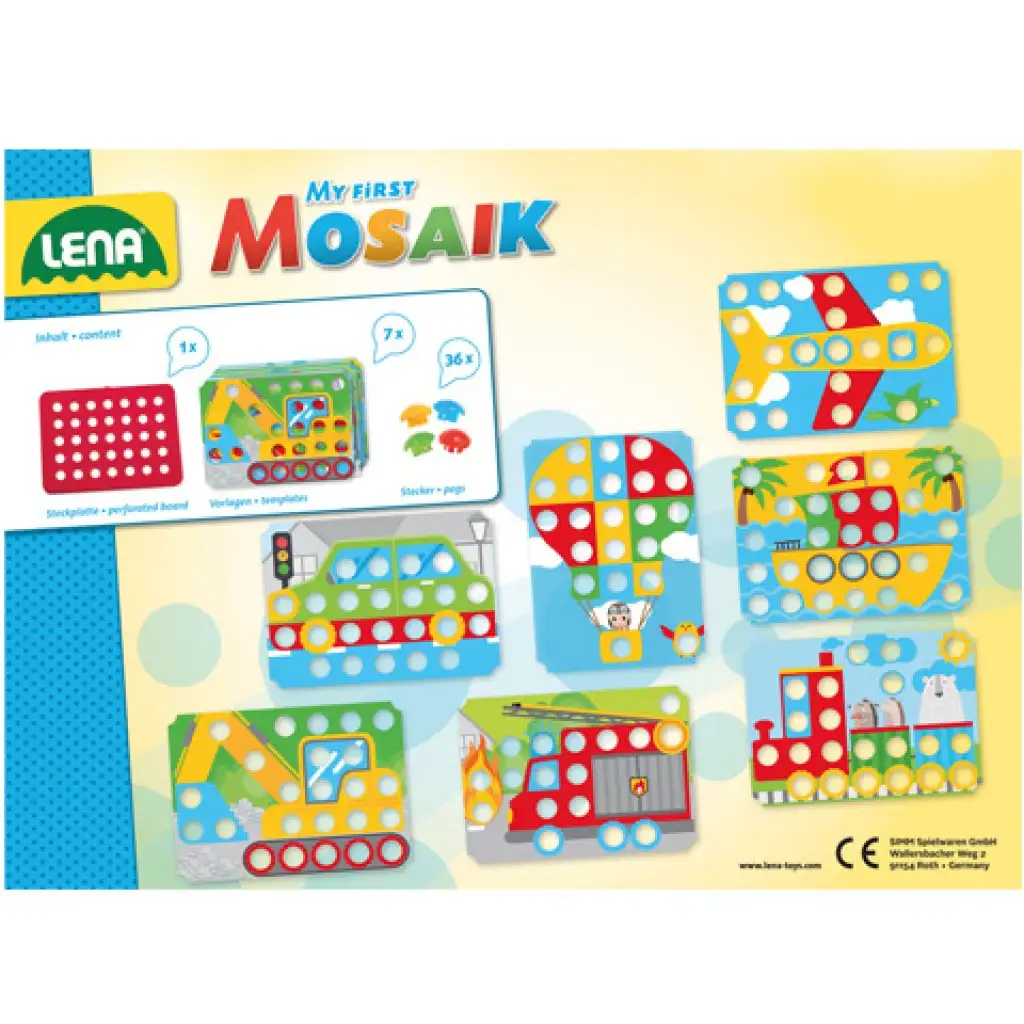 imagen de LENA: Juego de mosaico Pötyim - Vehículos 3