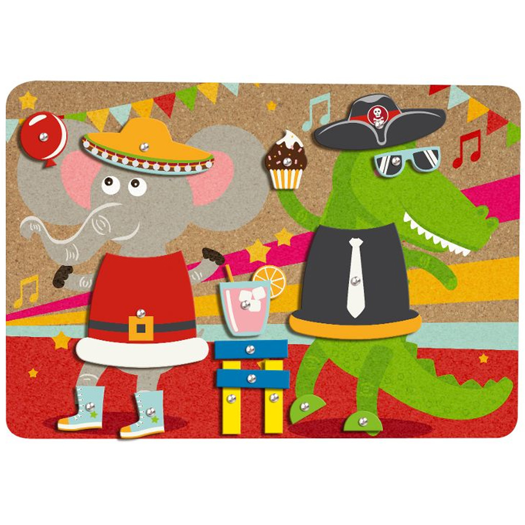 imagen de LENA: Juego de tablero de corcho con martillo de 54 piezas - Fiesta 4