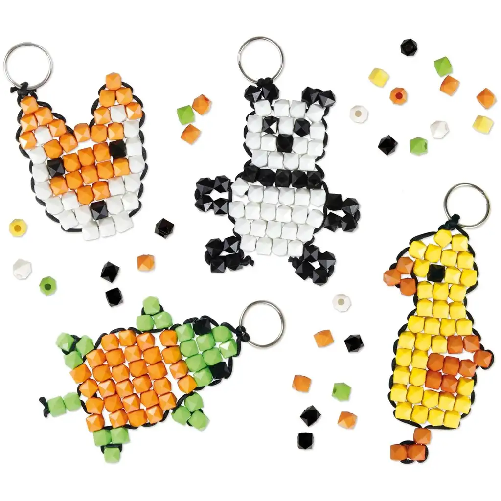 imagen de LENA: Kit de creación de llaveros de bricolaje con cuentas de animales 2