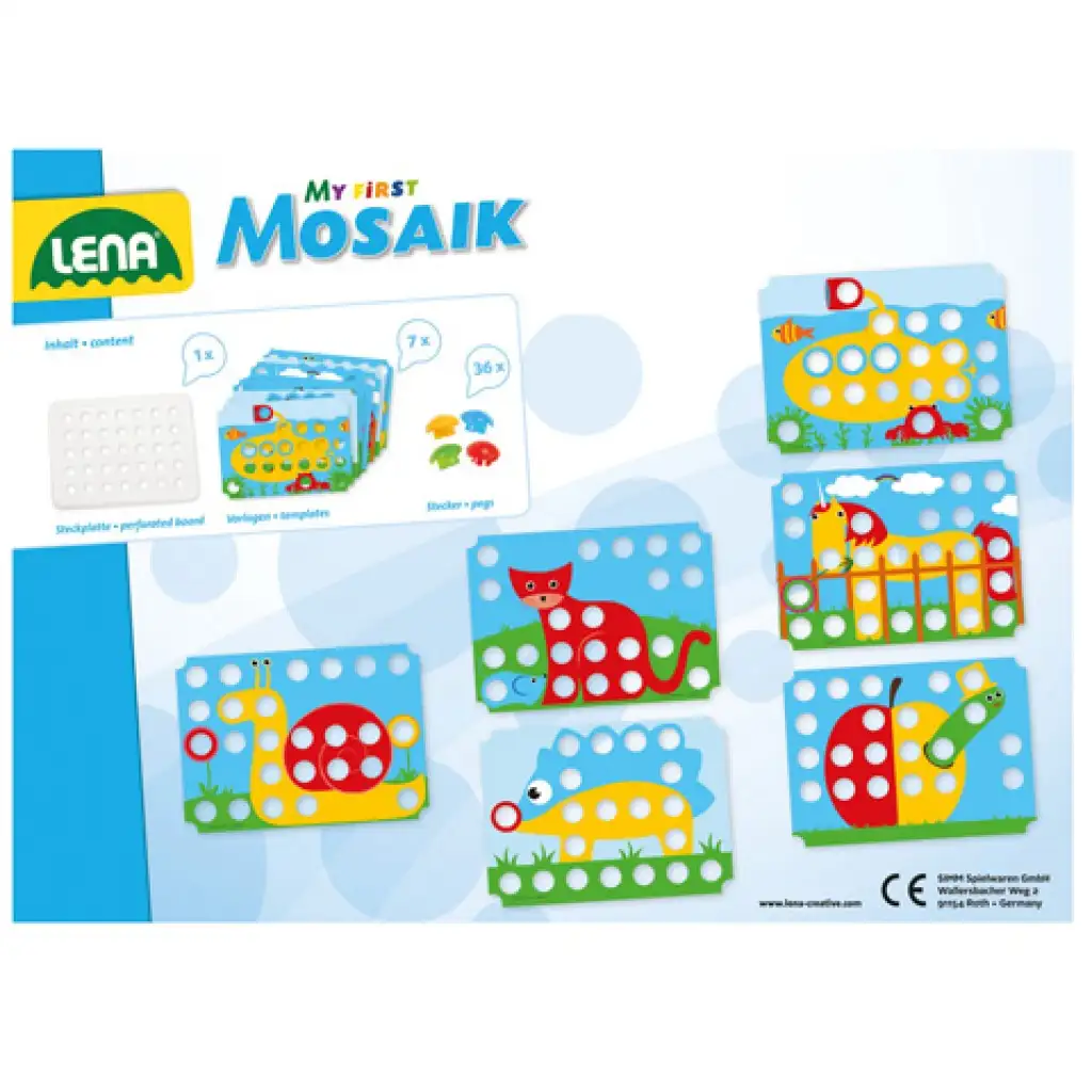 imagen de LENA: Mi primer set creativo de mosaico con 7 patrones 32mm 36 piezas 2