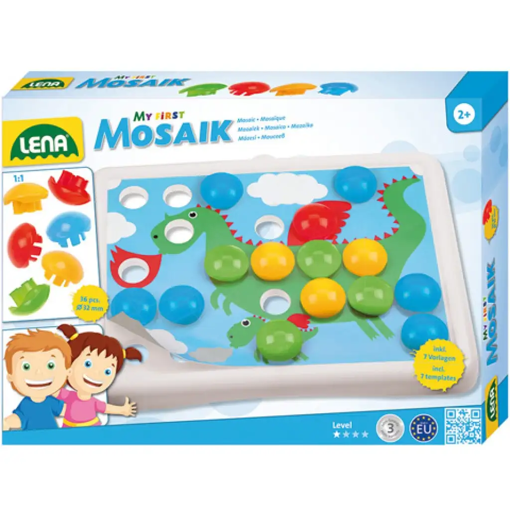 imagen de LENA: Mi primer set creativo de mosaico con 7 patrones 32mm 36 piezas 1