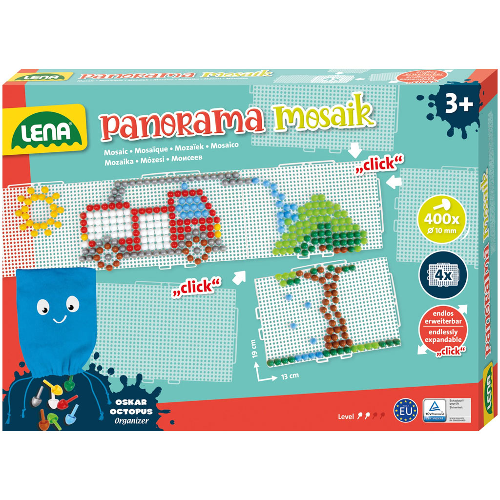 imagen de LENA: Panorama Mosaico XL Set de Puntos Transparentes 10mm 400pcs 1