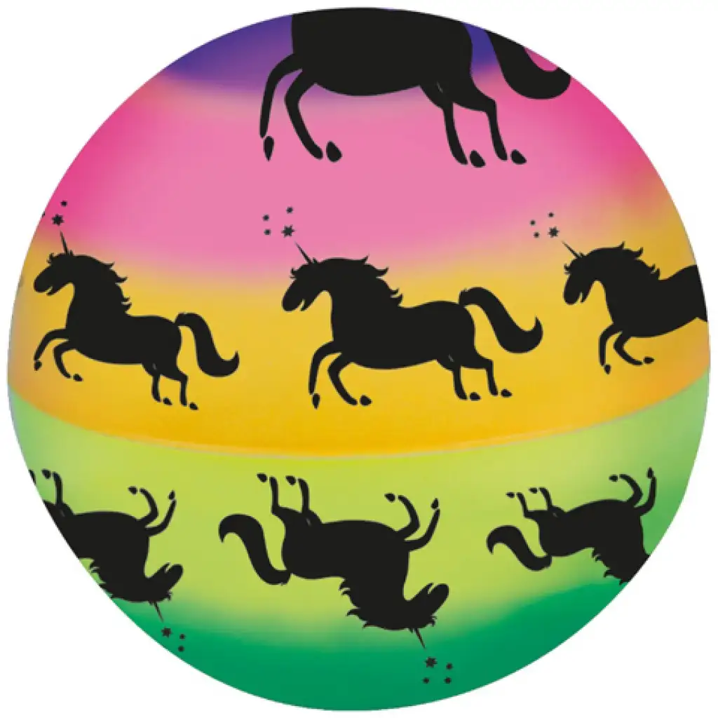 imagen de LENA: Pelota de aire de unicornio arcoíris 6cm 1