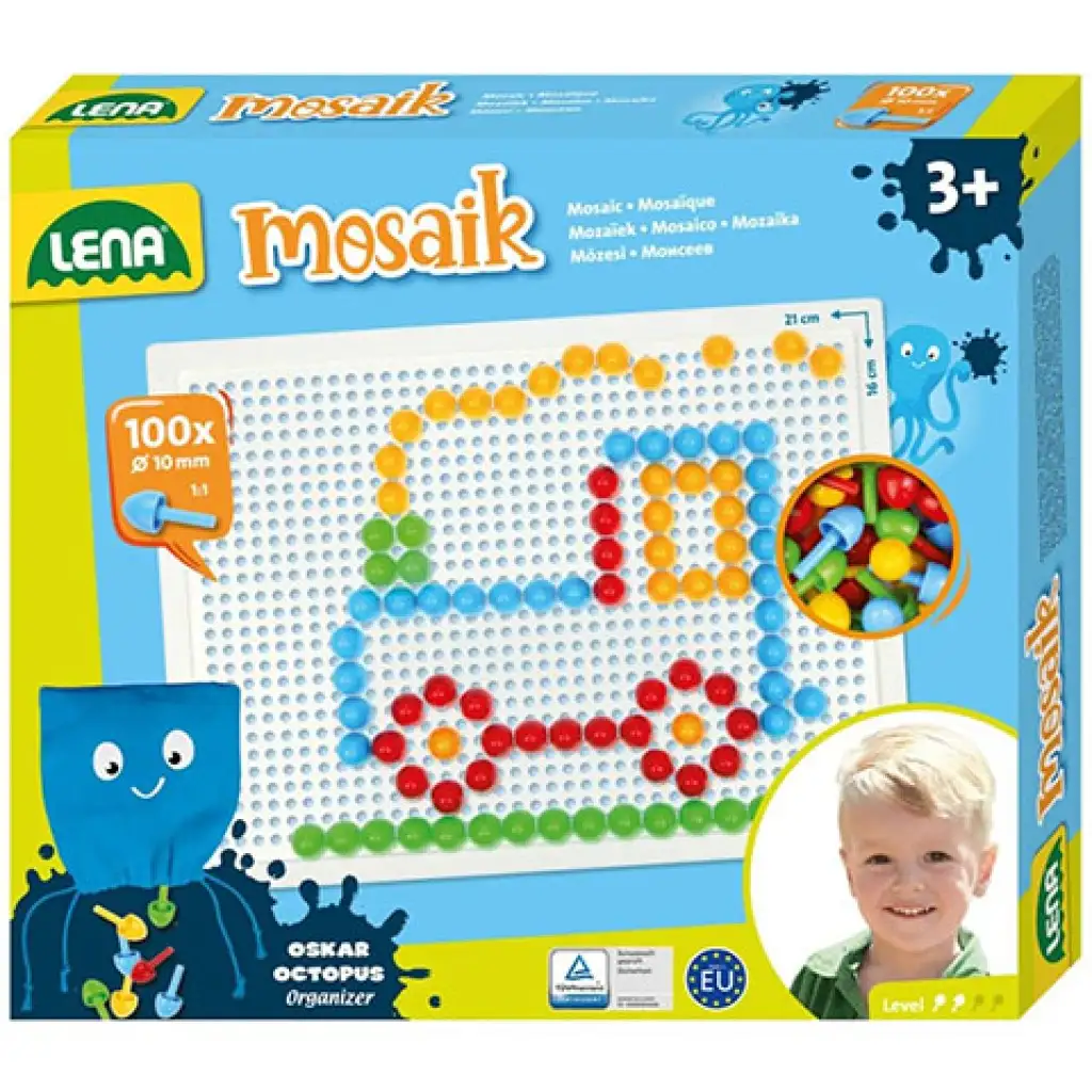 imagen de LENA: Set creativo de mosaico transparente de puntos 10mm 100 piezas 1