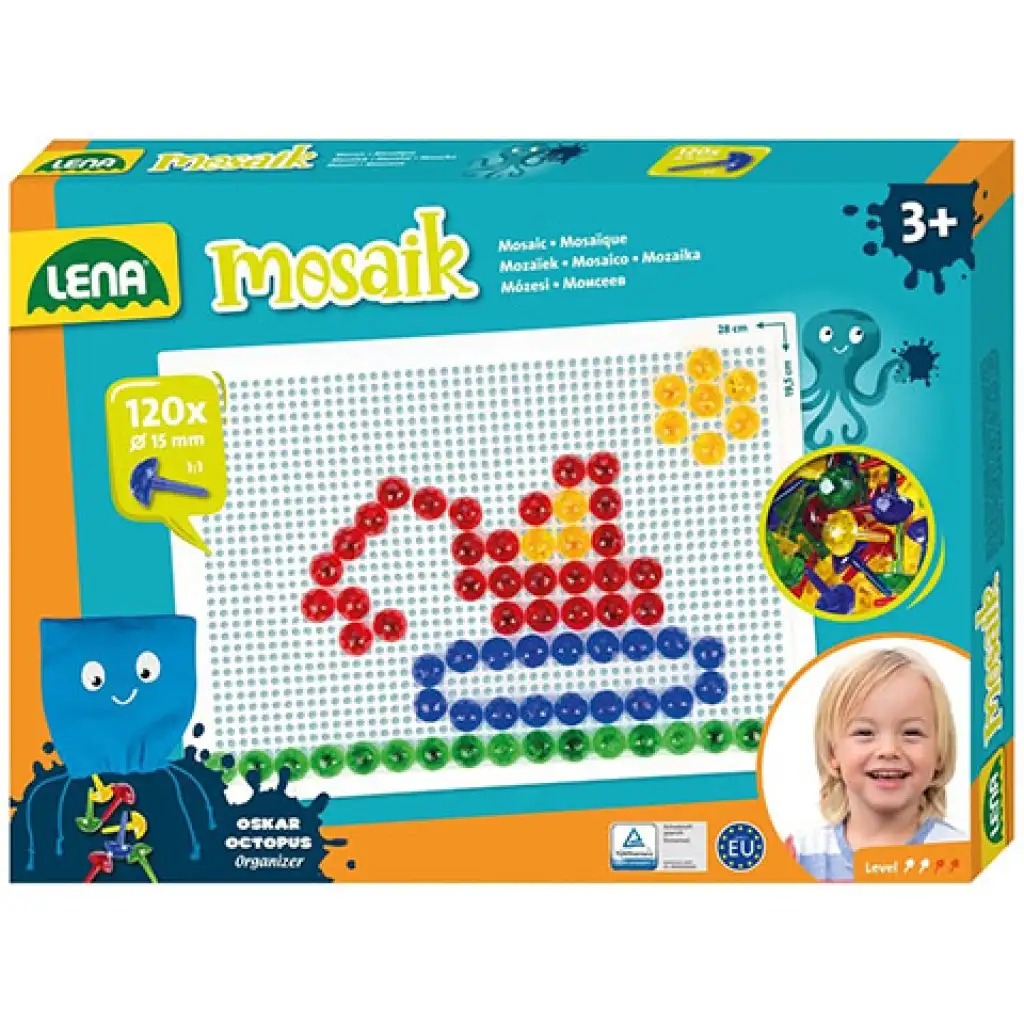 imagen de LENA: Set creativo de mosaico transparente de puntos 15mm 120 piezas 1