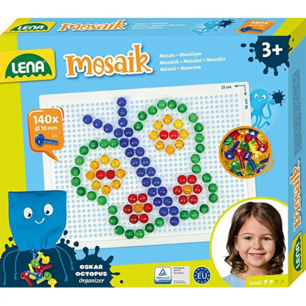 imagen de LENA: Set creativo de mosaico transparente de puntos de 10mm 140 piezas 1