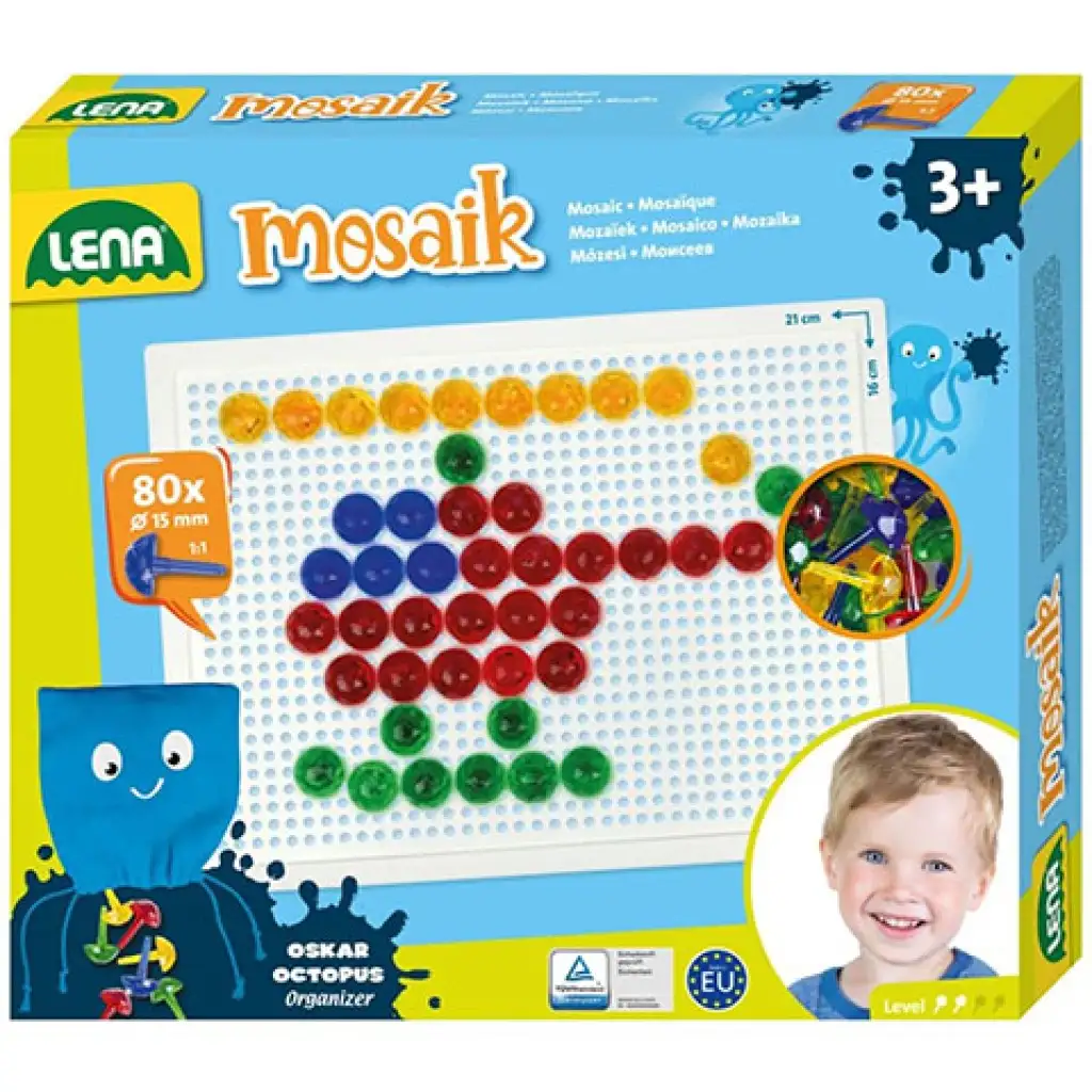 imagen de LENA: Set creativo de mosaico transparente de puntos de 15 mm 80 unidades 1