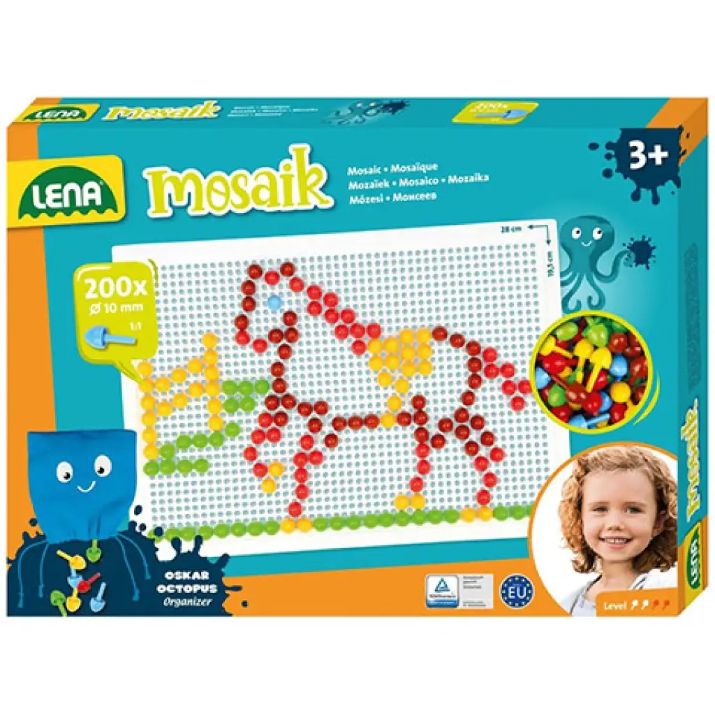 imagen de LENA: Set creativo de mosaicos transparentes de puntos de 10mm 200 piezas 1