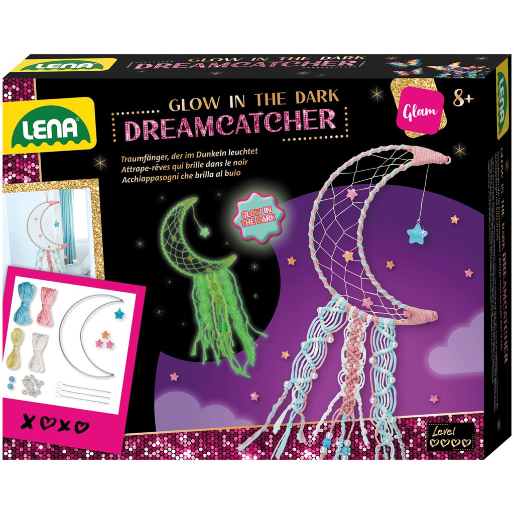 imagen de LENA: Set de creación de atrapasueños en forma de luna que brilla en la oscuridad 1