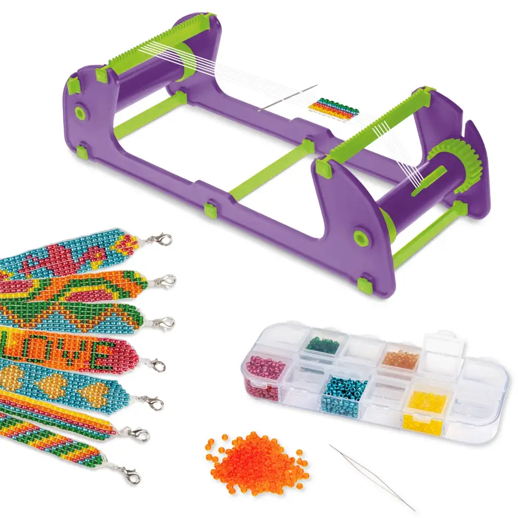 imagen de LENA: Set de creación de pulseras de cuentas DIY con telar y 2000 cuentas 2