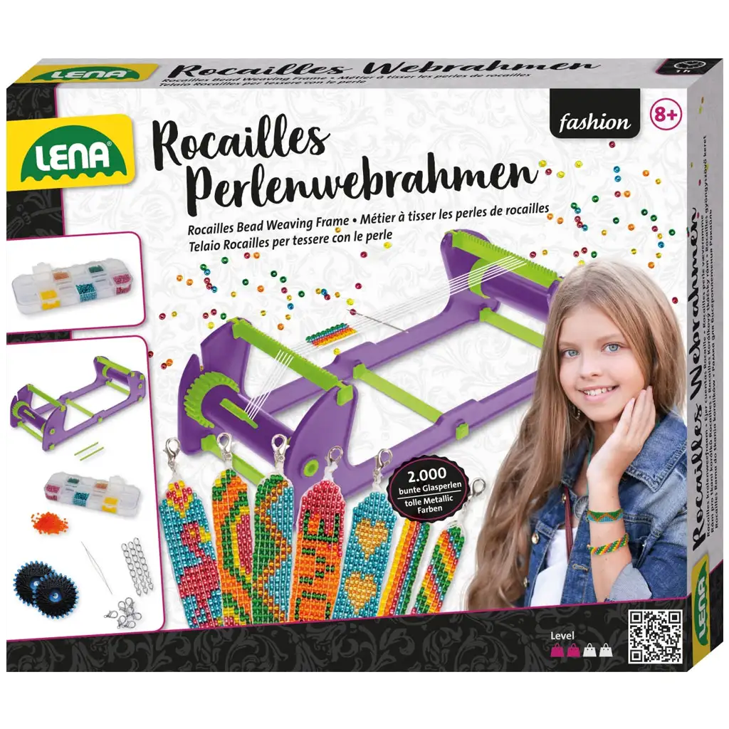 imagen de LENA: Set de creación de pulseras de cuentas DIY con telar y 2000 cuentas 1