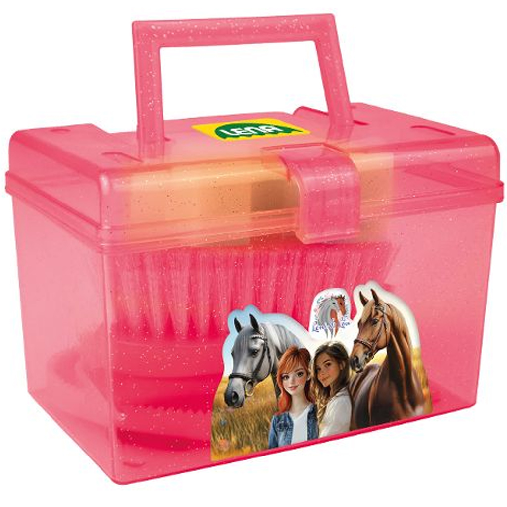 imagen de LENA: Set de cuidado de caballos en caja de almacenamiento 1