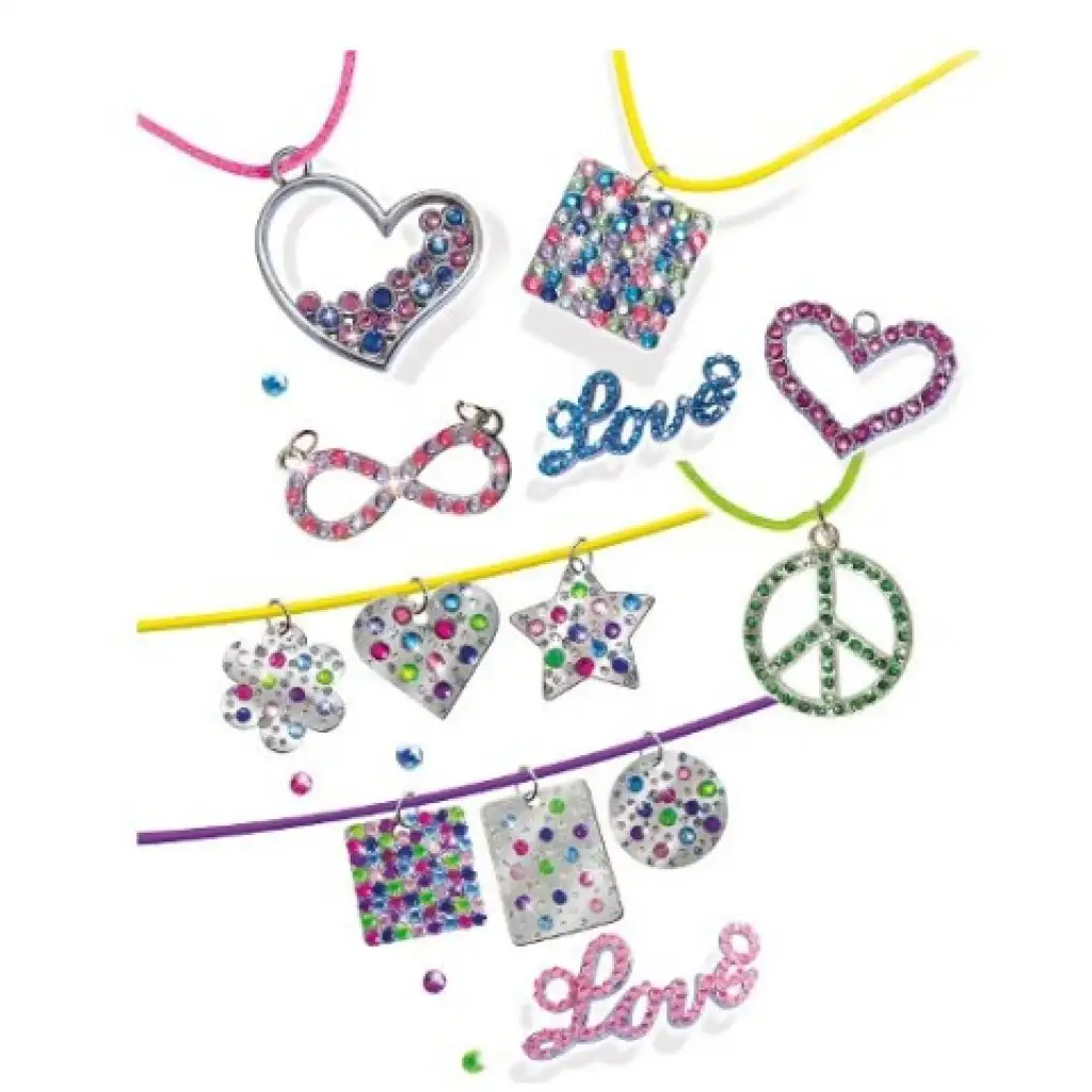 imagen de LENA: Set de joyería con medallas de metal y cristales 2