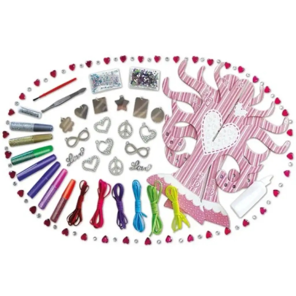 imagen de LENA: Set de joyería con medallas de metal y cristales 3