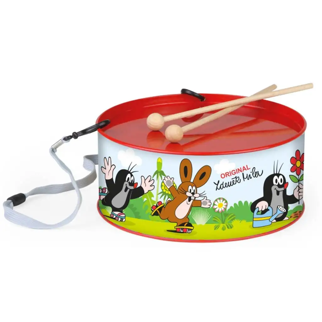 imagen de LENA: Tambor infantil de 20 cm con diseño de topo 1