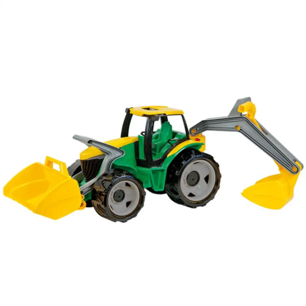 imagen de LENA: Tractor gigante con cargadora frontal y pala amarilla/verde 65cm 3