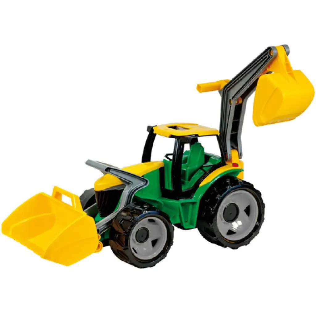 imagen de LENA: Tractor gigante con cargadora frontal y pala amarilla/verde 65cm 1