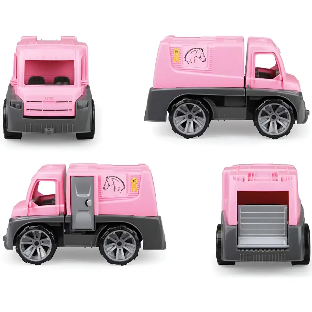 imagen de LENA: Truxx Camión Rosa de Transporte de Caballos con Caballo y Figura 3