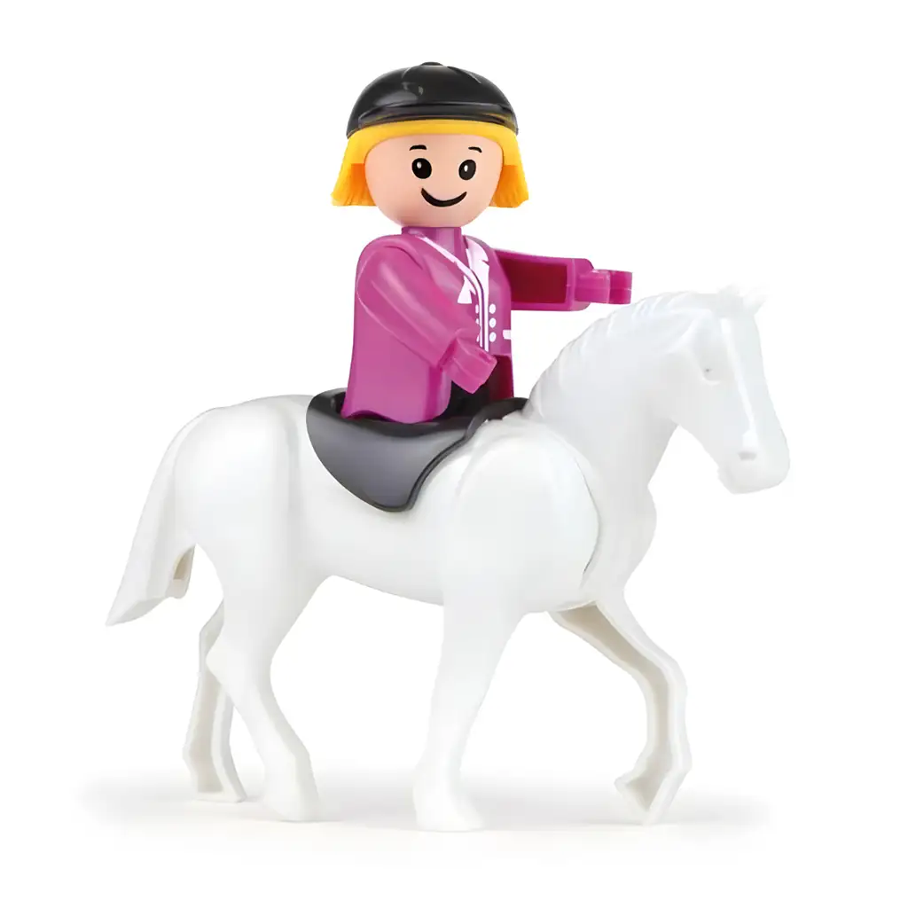 imagen de LENA: Truxx Camión Rosa de Transporte de Caballos con Caballo y Figura 4