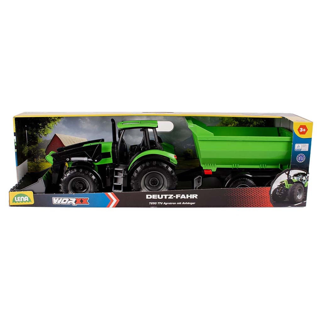 imagen de LENA: Worxx Deutz-Fahr Agrotron 7250 TTV tractor con remolque en caja de 74cm 1