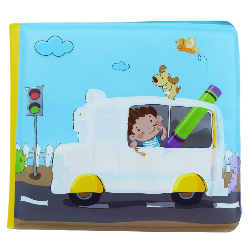 imagen de Libro de Bebé: Vehículos libro de baño suave 14x13cm 2