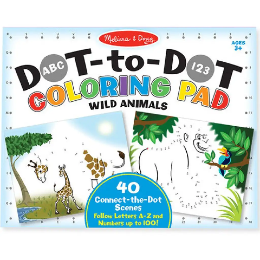 imagen de Libro de dibujos para conectar los puntos de animales salvajes - Melissa & Doug 1