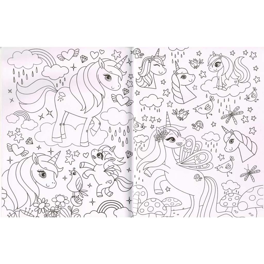 imagen de Libro para colorear con diamantes - Unicornios 2