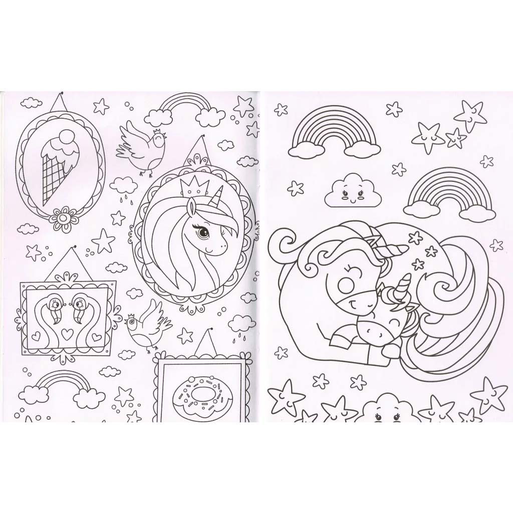 imagen de Libro para colorear con diamantes - Unicornios 3