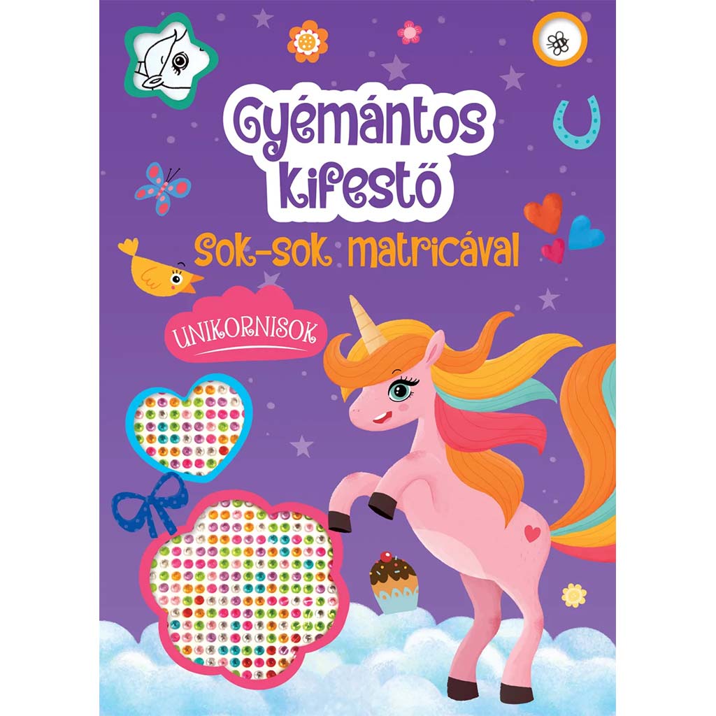 imagen de Libro para colorear con diamantes - Unicornios 1