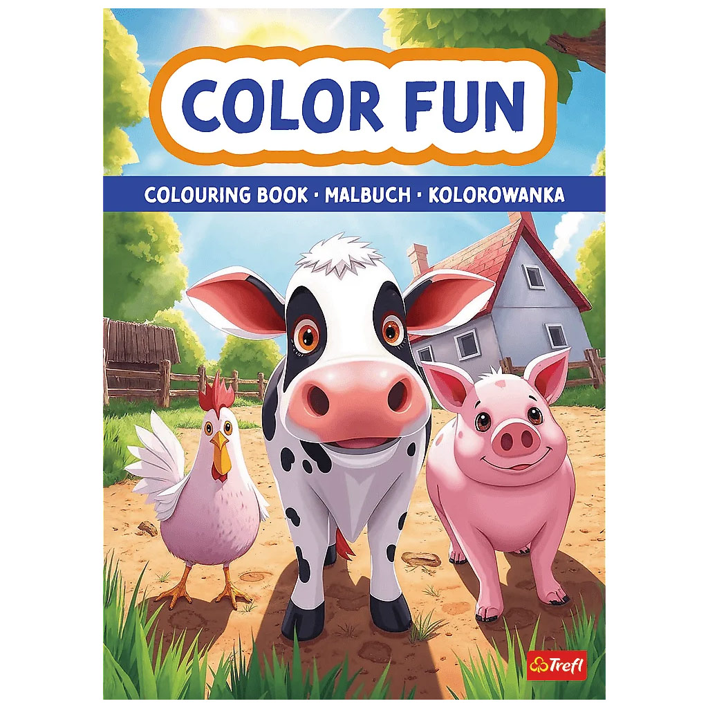 imagen de Libro para colorear de animales de granja divertidos - Trefl 1