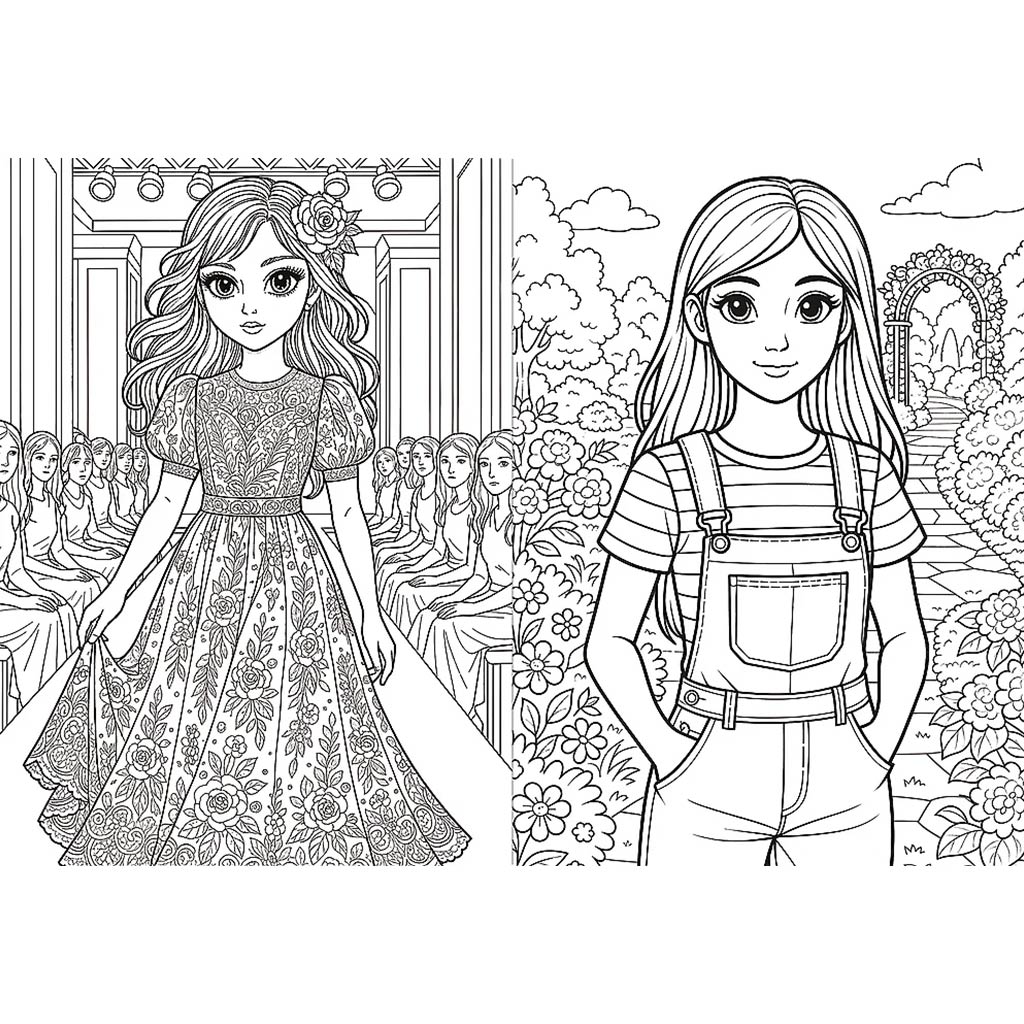 imagen de Libro para colorear de ropa de moda - Trefl 2