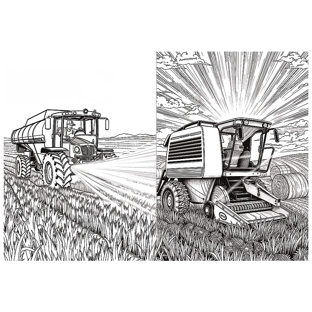 imagen de Libro para colorear de tractores y máquinas agrícolas - Trefl 2