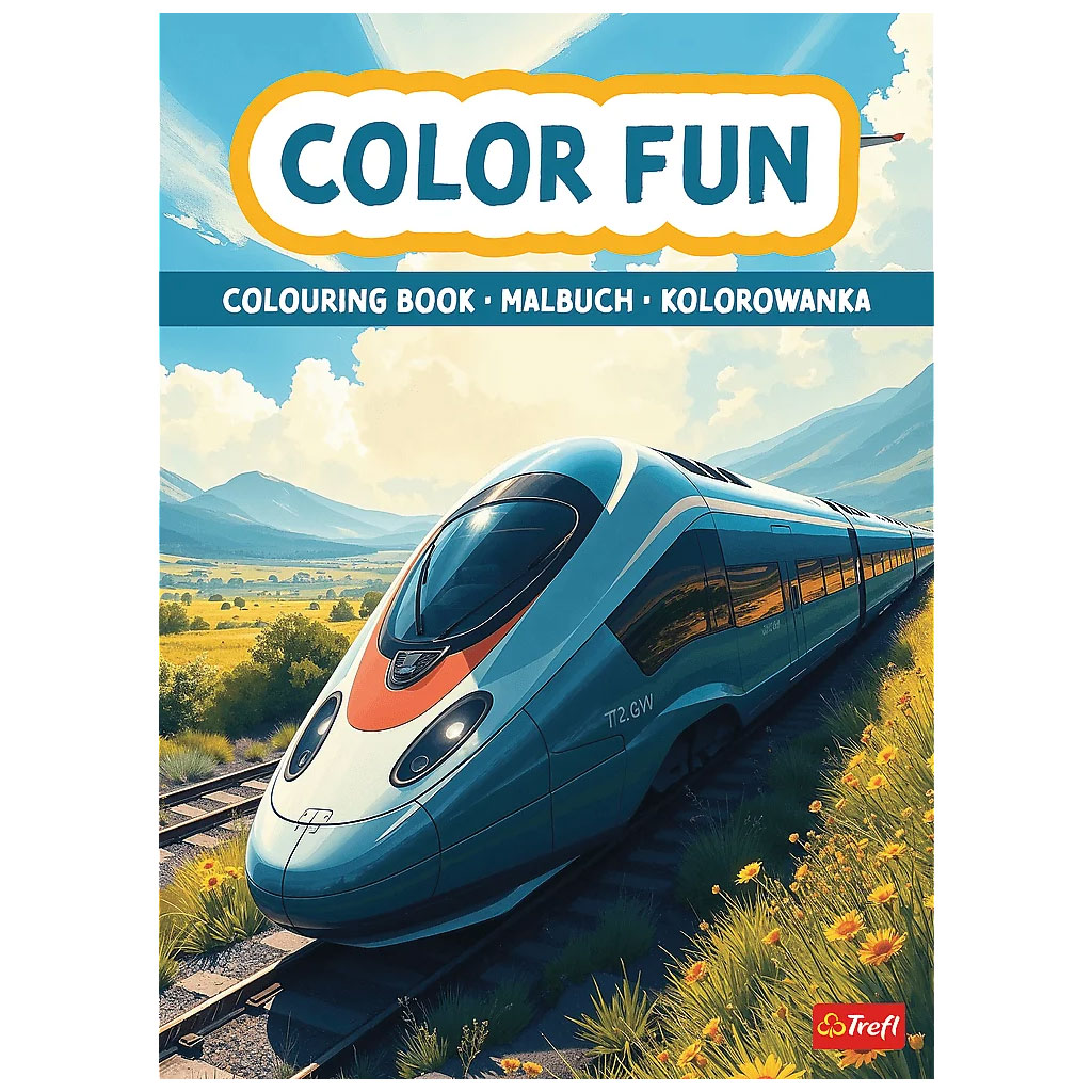 imagen de Libro para colorear de trenes y aviones - Trefl 1