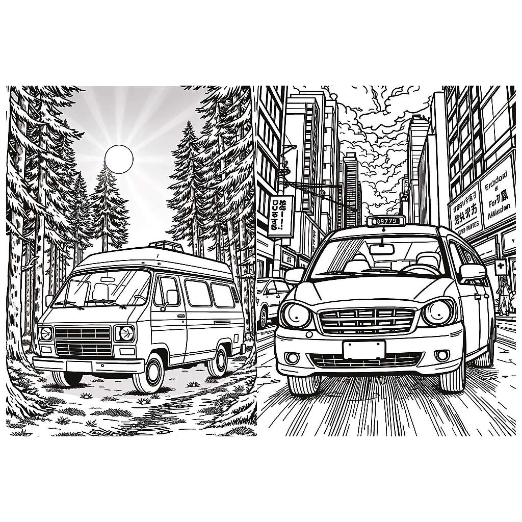 imagen de Libro para colorear de vehículos veloces - Trefl 2