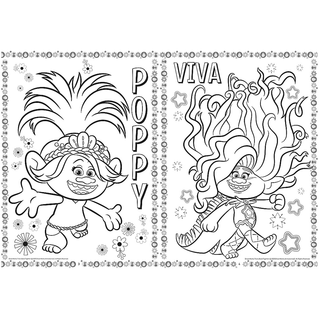 imagen de Libro para colorear Trolls - Trefl 2